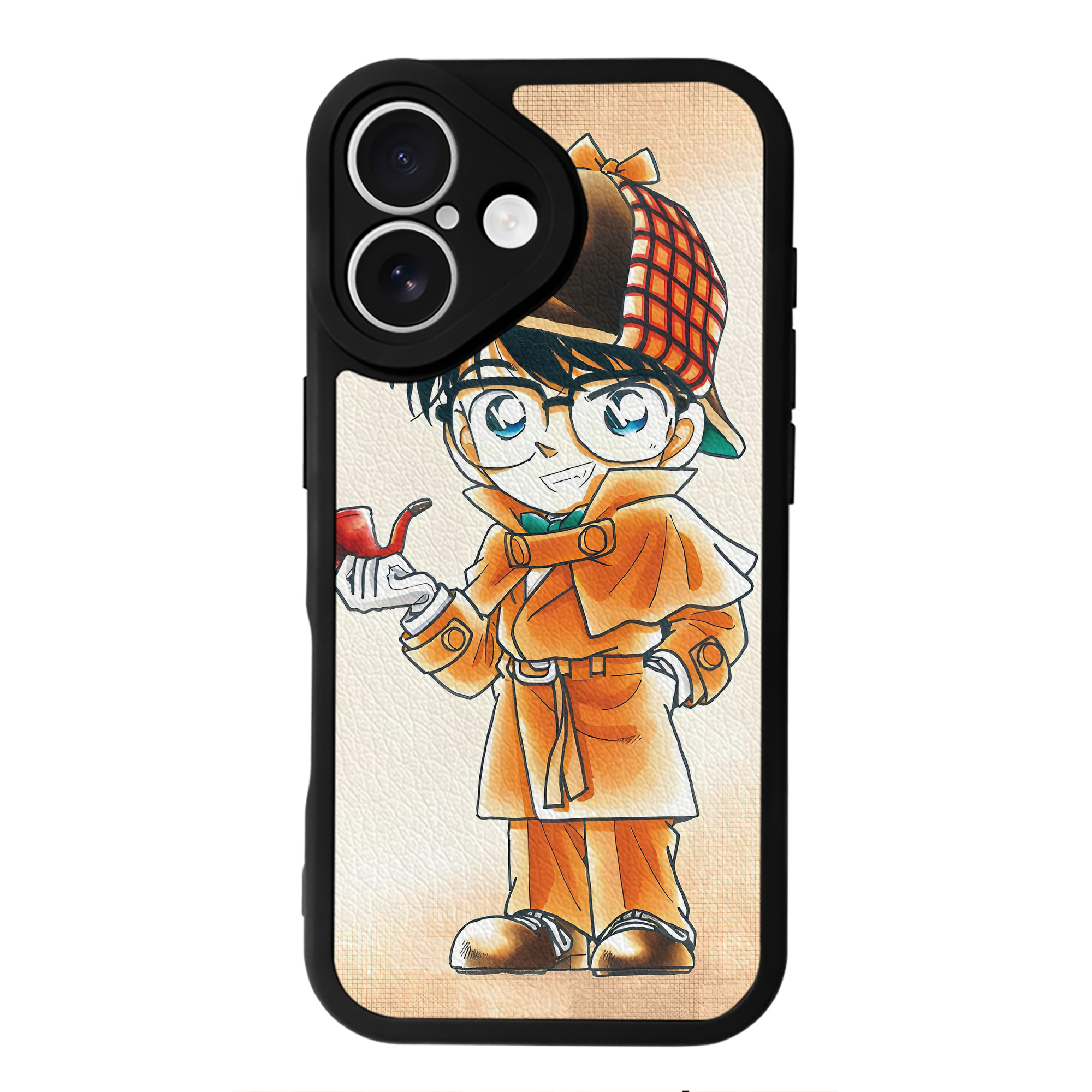 （画像用） 名探偵コナン Detective Conan 【iPhone 16シリーズ対応】シリコンスマホケース（レザー調） 材質：シリコン
